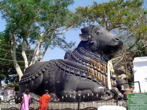 Nandi Nandi image atop Chamundi Hill, Mysore