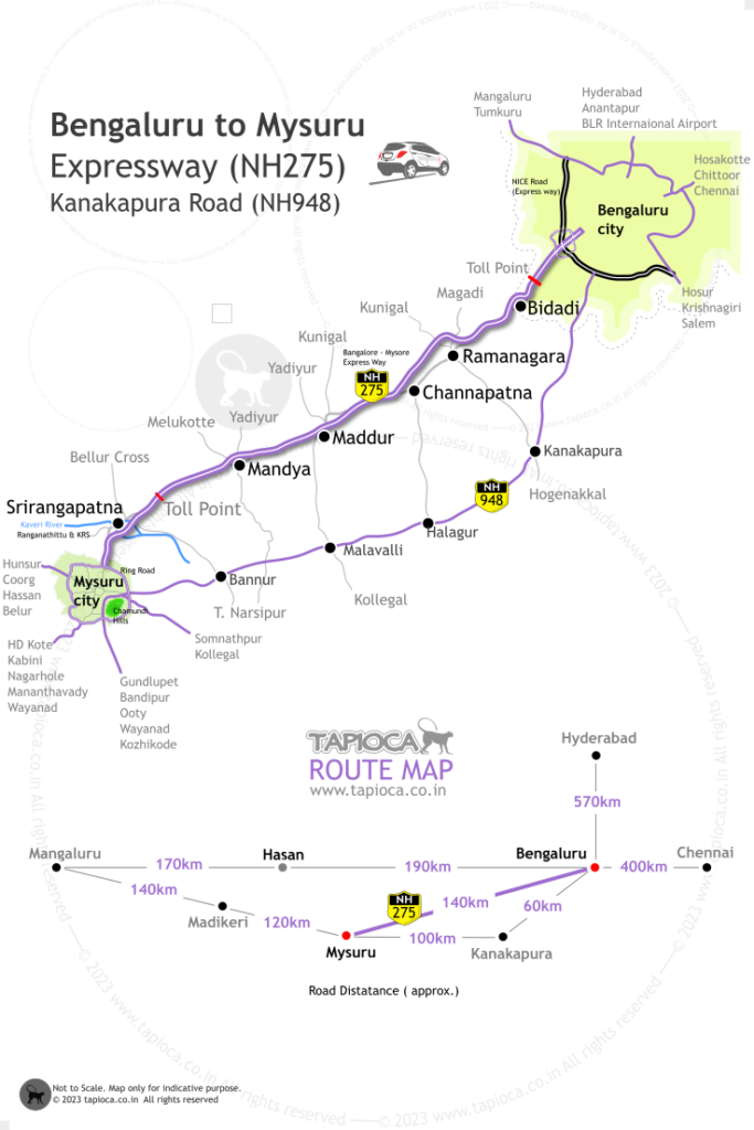 Bangalore To Mysore Expressway Route And Distances 683x1024 